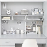 好事成家 寝室挂篮书桌大学生宿舍神器抽屉衣柜隔板免打孔收纳整理置物架 白色大号 2个装