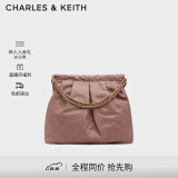 CHARLES&KEITH子母链条大容量流浪包托特包单肩斜挎包女包生日礼物CK2-40671449 CK2-40671539Mauve紫红色 L