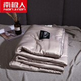 南极人冰丝夏被空调被夏凉被单双人宿舍被芯棉被可机水洗被子夏季薄被子 MJ冰丝夏被烟灰色 150*200cm单人夏被