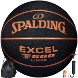 斯伯丁（SPALDING）黑玫瑰金色TF500传奇系列7号篮球室内室外比赛级七号篮球77-850Y 