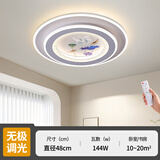 索亚达卧室灯吸顶灯现代简约led主卧灯2025年新款网红水晶书房房间灯具 荷塘月色 无极（次卧主卧）