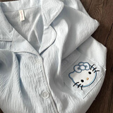 另约2025新款凯蒂猫卡通KT猫咪长袖云朵棉绸春秋款睡衣女秋冬季可外穿 2446 口袋小猫 M