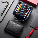 金利来真皮男士卡包证件包大容量银行卡收纳包名片夹商务多卡位驾驶证款 头层牛皮【鳄鱼纹】假一赔十 24卡位