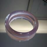 CHOMEL KINSEY天然玛瑙手镯女款紫罗兰手镯冰种玉手镯冰透玉髓女朋友情人节礼物 帝王紫 56-57mm