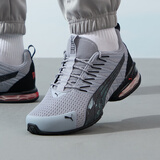 彪马（PUMA）男鞋女鞋秋冬2025新款网面鞋缓震运动鞋轻便跑步鞋软底休闲鞋男 379602-02/浅灰色-黑色-红色 42.5