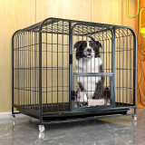 迪熊先生（Mr.Dixiong） 狗笼 狗笼子中型犬大型犬带厕所金毛萨摩哈士奇宠物笼 普通黑色 60款建议15斤以内