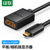 绿联Micro HDMI转标准HDMI转接线 公对母高清微型HDMI转换头 平板相机连电脑电视显示器 【4K】Micro HDMI转HDMI