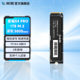 影驰 星曜 M.2接口(NVMe协议) PCIe4.0 台式机笔记本电脑SSD固态硬盘 星曜 X4 PRO 1T