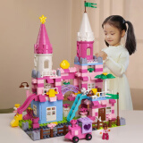 斯纳恩儿童积木玩具女孩大颗粒拼装插公主城堡迪士尼模型乐高六一儿童节礼物