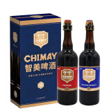 智美（Chimay）蓝帽/红帽 啤酒礼盒750ml*2瓶 修道院精酿 比利时进口 大瓶装