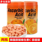 葩塔 泰国进口 Ascorbic Acid牌天然维生素C咀嚼片含片VC咀嚼糖果零食 PATAR泰国vc咀嚼片 1000粒装*2