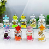 夜光创意可爱小摆件小动物小海豚皇冠破壳小鸡冰箱贴儿童礼物 夜光许愿瓶 10个混装