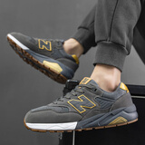 新百伦官方鞋子男老爹鞋增高2025新款板鞋秋冬季加绒休闲运动男士跑步鞋 NB580炭灰棕 40