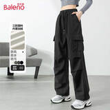 班尼路（Baleno）美式三防工装裤子女2025秋冬季新款加绒加厚保暖两穿束脚休闲长裤