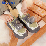 FILA FUSION斐乐潮牌女鞋BIANCO厚底潮鞋硬糖鞋跑步鞋 苔藓绿色/白玛瑙灰-MW 36