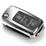 适用大众老10/13/14/15/16/17/18款朗逸速腾宝来帕萨特钥匙包套扣 A款单套【月光银】