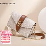 MICHAEL&KILANS轻奢包包女包单肩包链条包女斜挎包小方包七夕情人节礼物送女友 【七仓直发 次日达 】白色