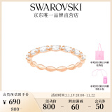 施华洛世奇（SWAROVSKI）  MATRIX 戒指 经典闪亮轻奢饰品生日礼物女 镀玫瑰金色 52mm-12号 5366583