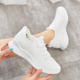 回力 Warrior 休闲鞋加厚软底女鞋 透气网面鞋户外健步鞋 时尚百搭运动鞋 WXY(S)-0106C 白色 36