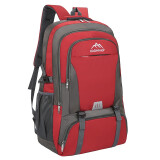 朗斐双肩包男女旅行70L大容量行李包出差商务背包高中大学生书包登山 靓丽红色