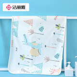 洁丽雅（Grace）婴儿纯棉隔尿垫可洗防水宝宝用品姨妈防漏垫卡通飞碟大号70*50cm