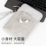 PVOTLE适用2024款iPad Air/Pro11英寸内胆包2025苹果ipad11/10.2/10.5平板电脑包保护套键盘收纳包手提袋 浅灰色【苹果iPad平板电脑手提内胆包】 iPad min