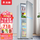 志高（CHIGO）双门冰箱家用小型出租房宿舍双开门冷藏冷冻一级能效大容量办公室电冰箱二门 BCD-177D 银色