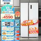 松下（Panasonic）冰箱632升双开门冰箱90°悬停风冷无霜磨砂玻璃面板白色优选冰箱NR-TB63GPB-W【B651WG款】