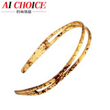 AiChoice简约男女通用发箍时尚带齿头箍韩版发饰品简约细头饰盘发卡发夹 D款-优雅琥珀
