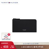 TOMMY HILFIGER【礼品】24男装十字纹牛皮革多卡位商务休闲卡包钱包12361 黑色BDS OS