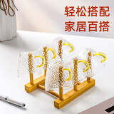 GIANXI玻璃小茶杯套装高硼硅耐热锤纹杯子家居办公茶具配件