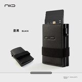 NIID潮牌NIID新款环保素皮小众设计钱包短款男士零钱包钱夹卡包Slide2 墨黑