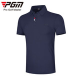 PGM 夏季高尔夫服装男士速干短袖衣服golf男装翻领POLO杉 YF441-藏青色 M