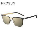 保圣（PROSUN）太阳镜时尚偏光男女墨镜个性方框眼镜PS8006 D16浅金|半光哑黑 