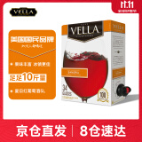 百乐莱vella桑格利亚甜型晚安每日红葡萄酒 5L盒装美国进口红酒