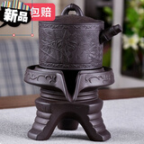 阡囤石磨茶具套装自动旋转懒人功夫茶具泡茶整套紫砂喝茶神器家用 【紫砂竹韵】单个泡茶器