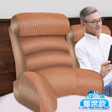 密爱港湾床头靠垫大靠背半躺卧床老人护理沙发靠背垫靠枕床上护腰护颈软包 K-全新2代.栗棕（藤席款） 含枕芯 主图尺寸大号80*40cm