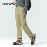 探拓（TECTOP）加绒保暖软壳裤男防风加厚徒步登山裤女户外运动裤子 男款棕黄【加绒】 3XL