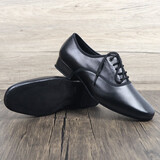 丹宝罗室外胶底摩登舞鞋华尔兹男士牛皮广场舞鞋交谊舞成人国标 301毛底(室内)跟高2.5CM 40