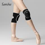 三沙（Sansha） 护膝芭蕾舞蹈瑜伽健身练功休闲运动男女加厚款跪地护膝 黑色 2只装M