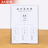 赛兄纳弟 A4展示框有机塑料透明定制广告海报贴墙 765寸亚克力相框挂墙照片职务卡槽连体 A4竖210*297mm