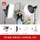 锐鹰（FALCONEYES）LPS-150TD  直播补光灯双色温常亮摄影打光灯影棚直播球形柔光灯套装led柔光灯 双灯套装（球形柔光箱+方形柔光箱）