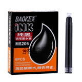 宝克（BAOKE）MS206钢笔墨水囊 黑色墨水 6支/盒
