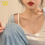 YYYDS 人鱼泪925银水滴项链女轻奢2025新款仙女风七夕情人节礼物送女友 美人落泪-925银项链