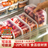 禧天龙冰箱保鲜盒食品级冰箱收纳盒塑料密封盒蔬菜水果冷冻盒 1.8L