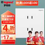 罗格朗（LEGRAND）开关插座面板 仕典系列玉兰白色86型暗装 二扁插座