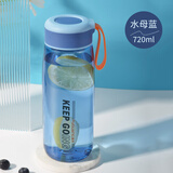富光运动水杯男生女耐高温塑料杯子学生便携简约夏天大容量随手太空杯 水母蓝720ml