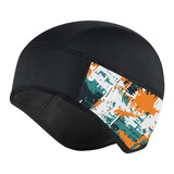 WHeeL UP新款自行车骑行小帽山地车摩托车头盔内胆帽户外运动防晒防风帽 黑色(带眼镜孔) 均码