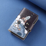 帝行富士山卡包多卡位大容量油画小巧驾驶证卡片夹防消磁盗刷男女新款 太空星人【防消磁防盗刷】