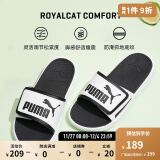 彪马（PUMA）官方拖鞋夏季情侣鞋运动户外沙滩拖鞋ROYALCAT COMFORT372280 白-黑色-02 38